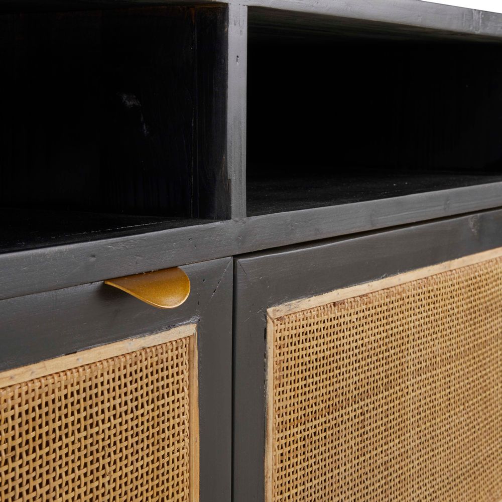 Buffets - Meuble TV Calvi noir - SIGNATURE MOBILIER ET DÉCORATION