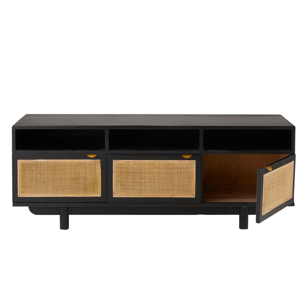 Buffets - Meuble TV Calvi noir - SIGNATURE MOBILIER ET DÉCORATION