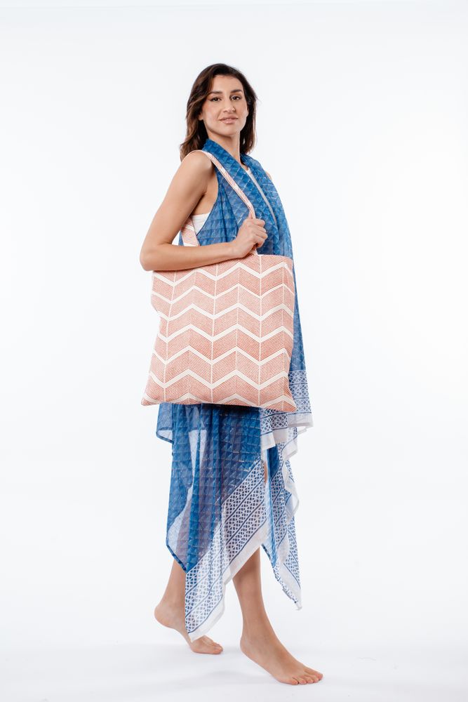 Sacs et cabas - Blockprinted Tote Bags - KORES ACCESSORIES