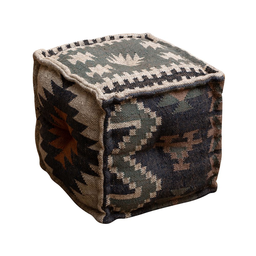 Ottomans - Square kilim ottoman Summer - CHEHOMA