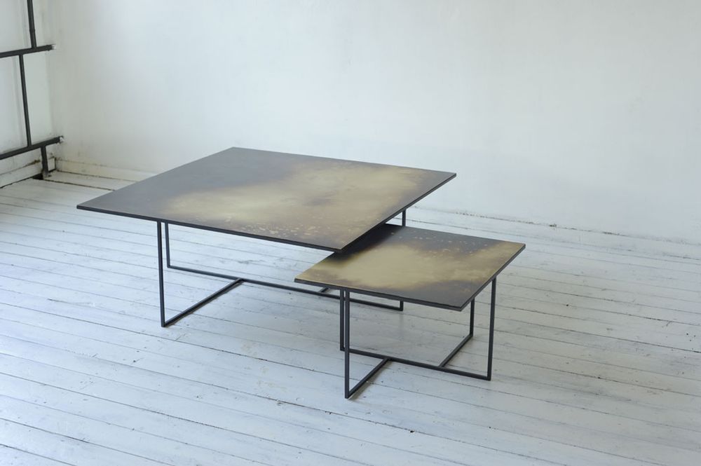 Coffee tables - Brass top coffee table - STEELE