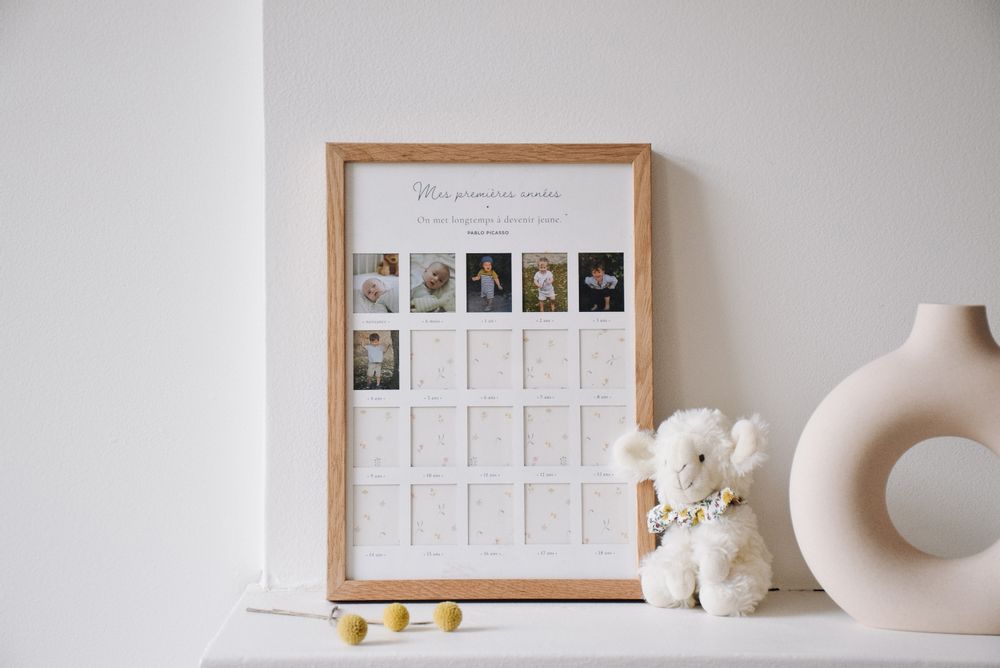Objets déco enfant - Affiche Mes premières années 0-18 ans - PRUNE & SIBYLLE