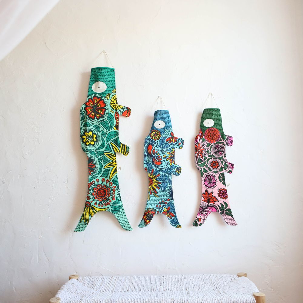 Objets de décoration - Koinobori Green Blossom (KOI2.42/M) - MADAME MO