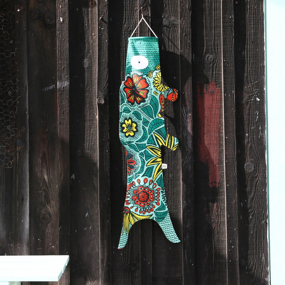 Objets de décoration - Koinobori Green Blossom (KOI2.42/M) - MADAME MO