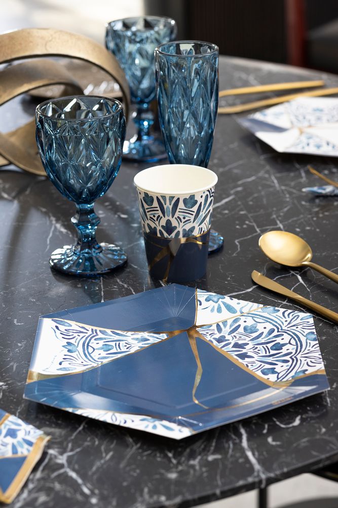 Everyday plates - Kintsugi Blue - GIVI ITALIA S.R.L.