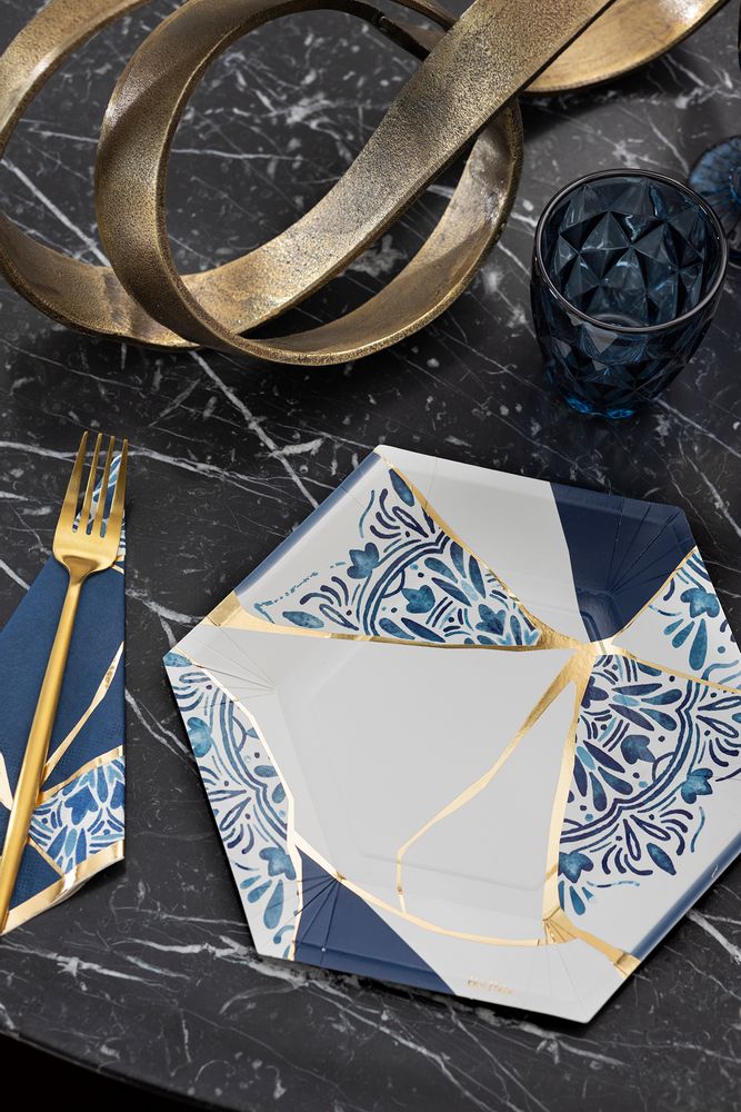 Everyday plates - Kintsugi Blue - GIVI ITALIA S.R.L.