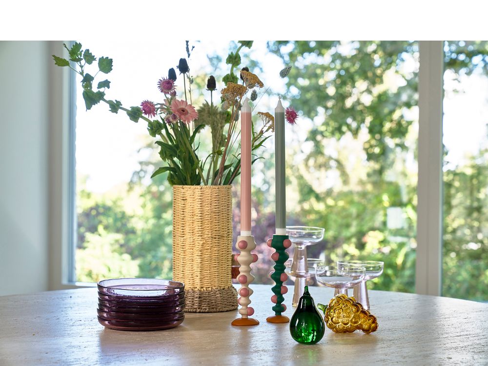 Decorative objects - Styles 6 x 5 x 18 cm multi-coloured candle holder - VILLA COLLECTION DENMARK
