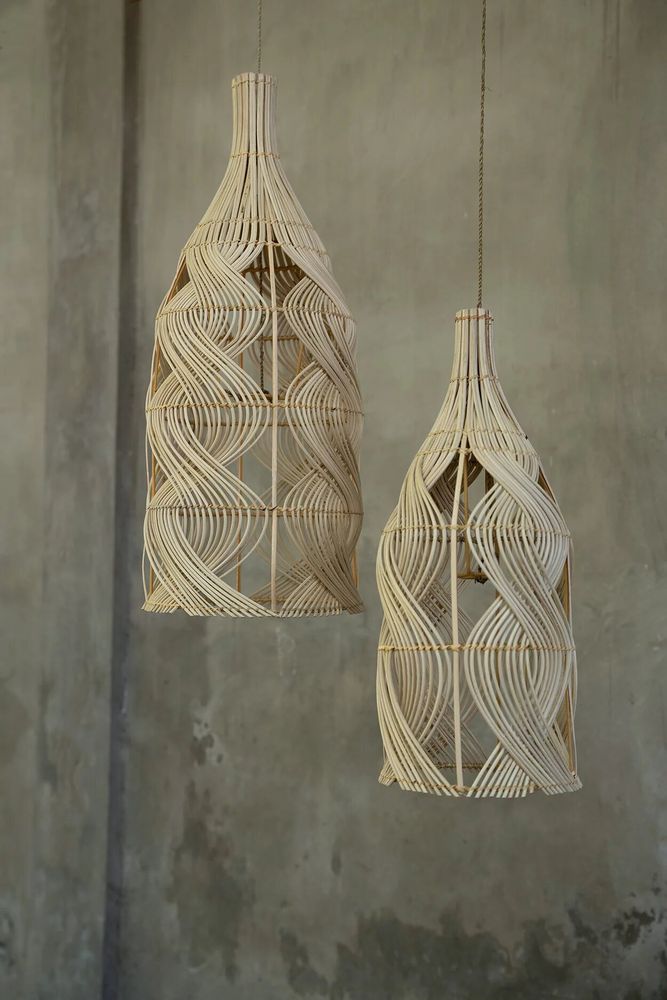 Floor lamps - The Garaffa Pendant - Natural - M - BAZAR BIZAR LIVING