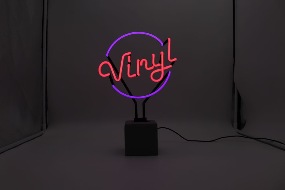 Lampes de bureau - Néon sur socle « vinyl » - LOCOMOCEAN