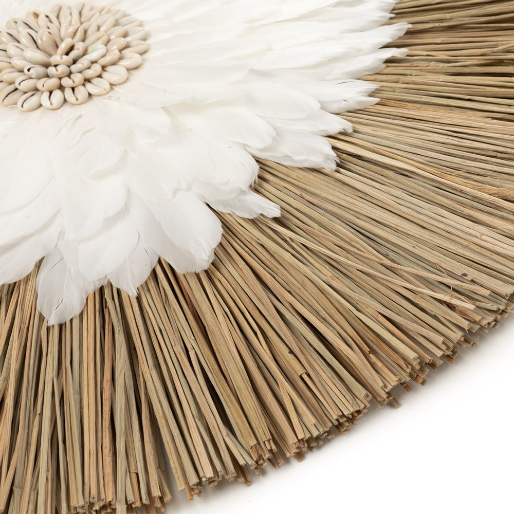Autres décorations murales - Le Juju en Plumes D'alang - Blanc Naturel - BAZAR BIZAR LIVING