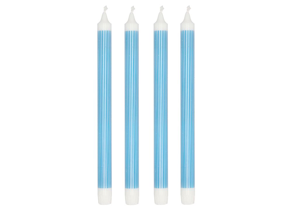 Decorative objects - Styles Regular Candle Dia 2.2 x 29 cm 4 Piece Blue - VILLA COLLECTION DENMARK
