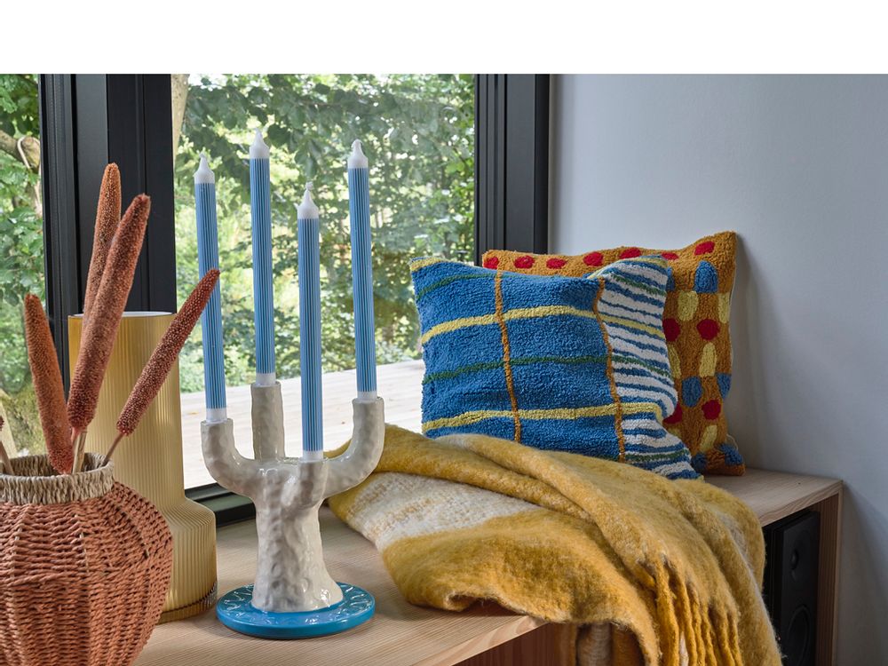 Decorative objects - Styles Regular Candle Dia 2.2 x 29 cm 4 Piece Blue - VILLA COLLECTION DENMARK