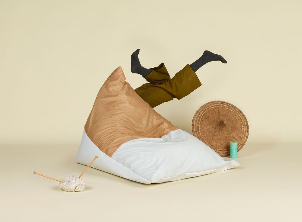 Poufs - [intérieur] Pouf Le Berlingot Ocre - LA TETE DANS LES NUAGES