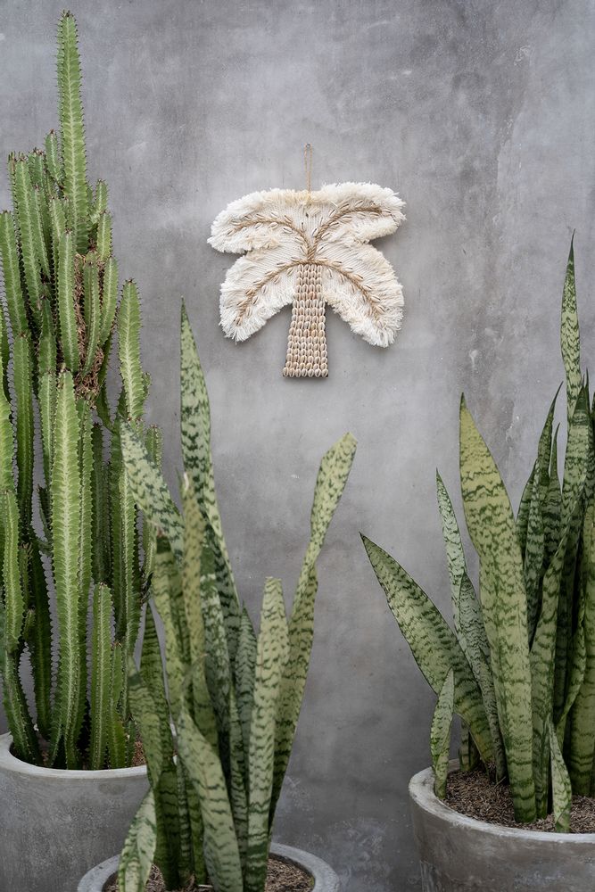 Autres décorations murales - Le Palmier en Coton - Blanc Naturel - BAZAR BIZAR LIVING