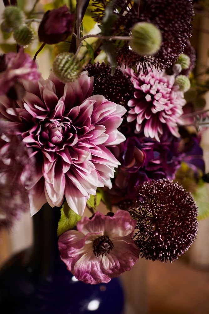 Floral decoration - AW23 - Making Wondrous Moments -Purple Bouquet - Silk-ka Artificial Flowers and Plants for Life! - SILK-KA