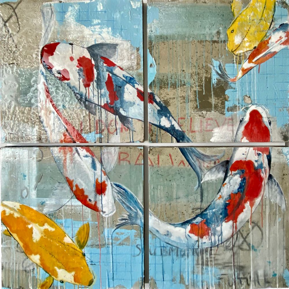 Objets de décoration - Enceinte Iris - Carpe Koî - LA MANUFACTURE D'ORPHÉE