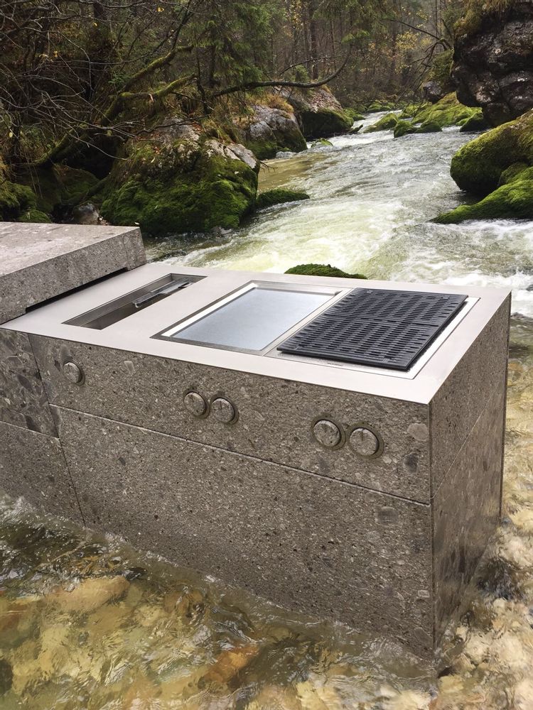 Outdoor kitchens - Ceppo di Gré® stone kitchen. - MARINI MARMI SRL