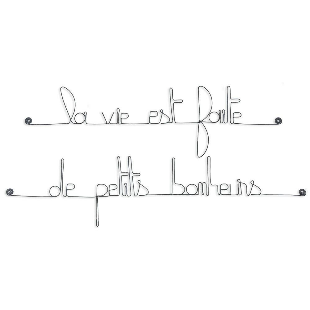 Other wall decoration - Wire Wall Quote “Life is made of small joys” - L'ATELIER DES CREATEURS