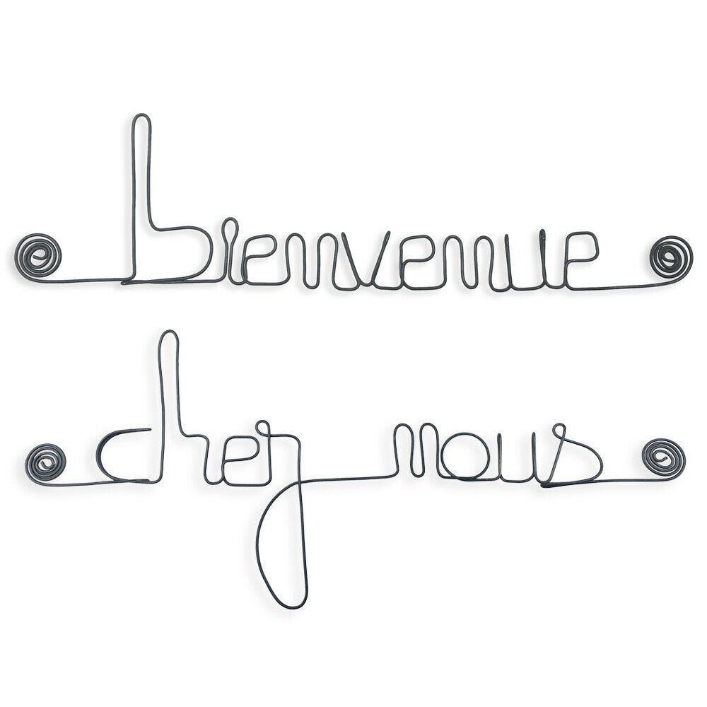 Autres décorations murales - Inscription murale en fil métallique « Welcome Home » - L'ATELIER DES CREATEURS