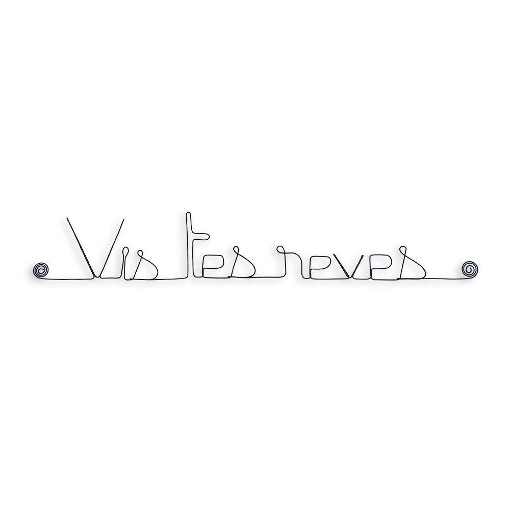 Autres décorations murales - Phrase Murale en Fil de Fer "Vis tes rêves" - L'ATELIER DES CREATEURS