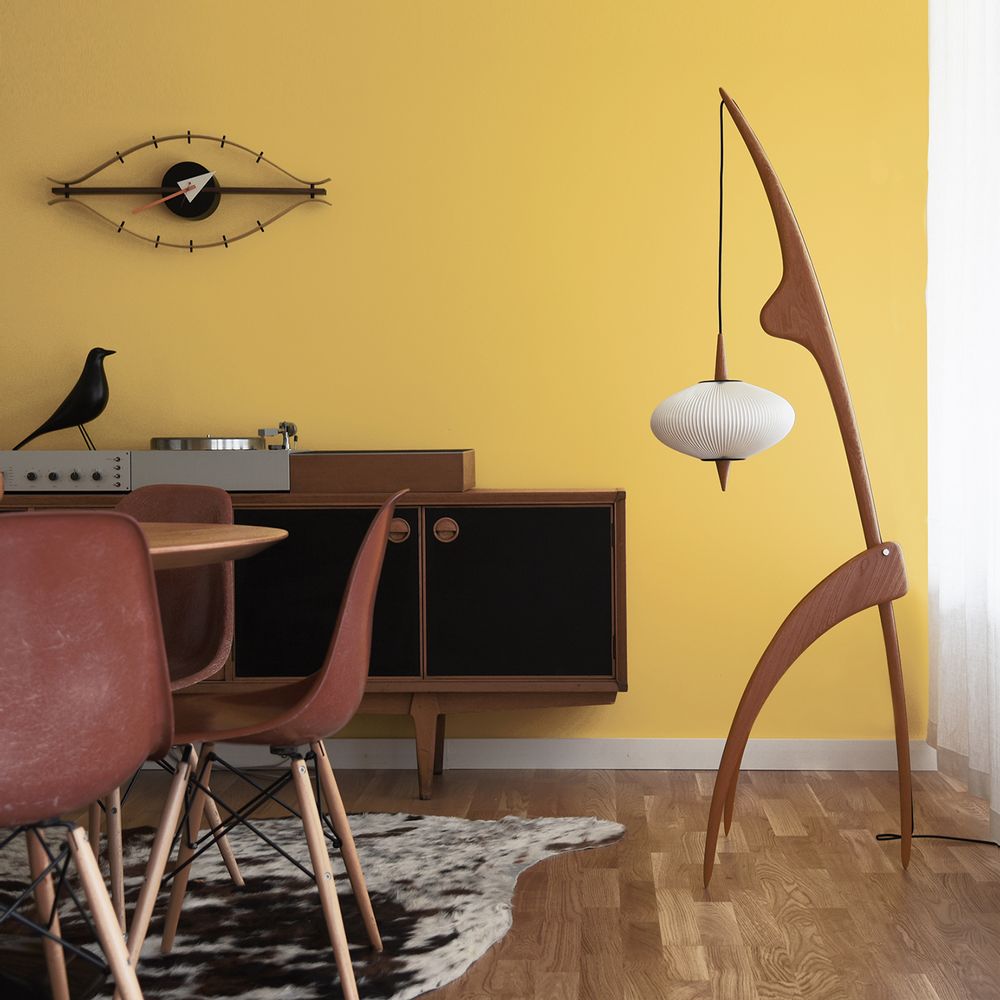 Objets design - Lampadaire "Mante Religieuse" Finition Chêne Vintage - RISPAL