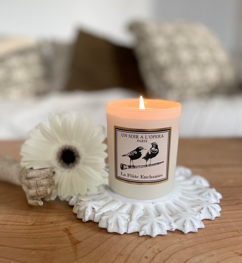 Objets de décoration - LA FLÛTE ENCHANTÉE - BOUGIE PARFUMÉE 100 % VÉGÉTALE - IVOIRE - UN SOIR A L'OPERA
