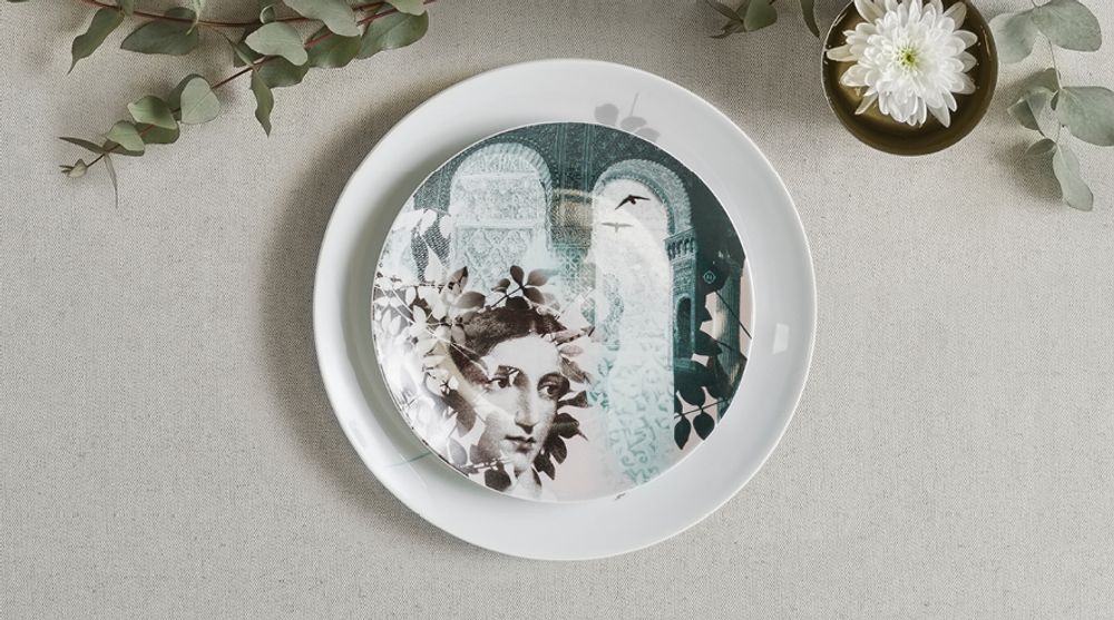 Formal plates - 4 porcelain plates - Alhambra - IBRIDE