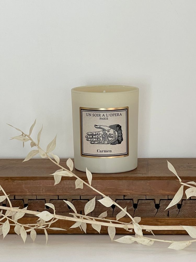 Objets de décoration - CARMEN - BOUGIE PARFUMÉE CIRE 100 % VÉGÉTALE - IVOIRE - UN SOIR A L'OPERA