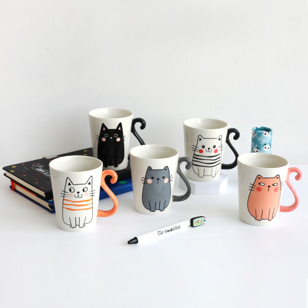 Kids accessories - Cats ceramic mugs - I-TOTAL