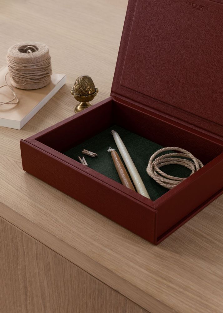 Boîtes de rangement  - Bookbox oekotex-certified leather - AUGUST SANDGREN