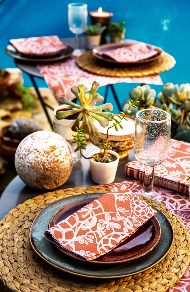 Objets de décoration - Moucharabieh terracotta - FRANÇOISE PAVIOT