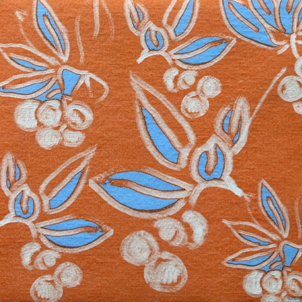 Serviettes - Napkin Arbousier orange - FRANÇOISE PAVIOT