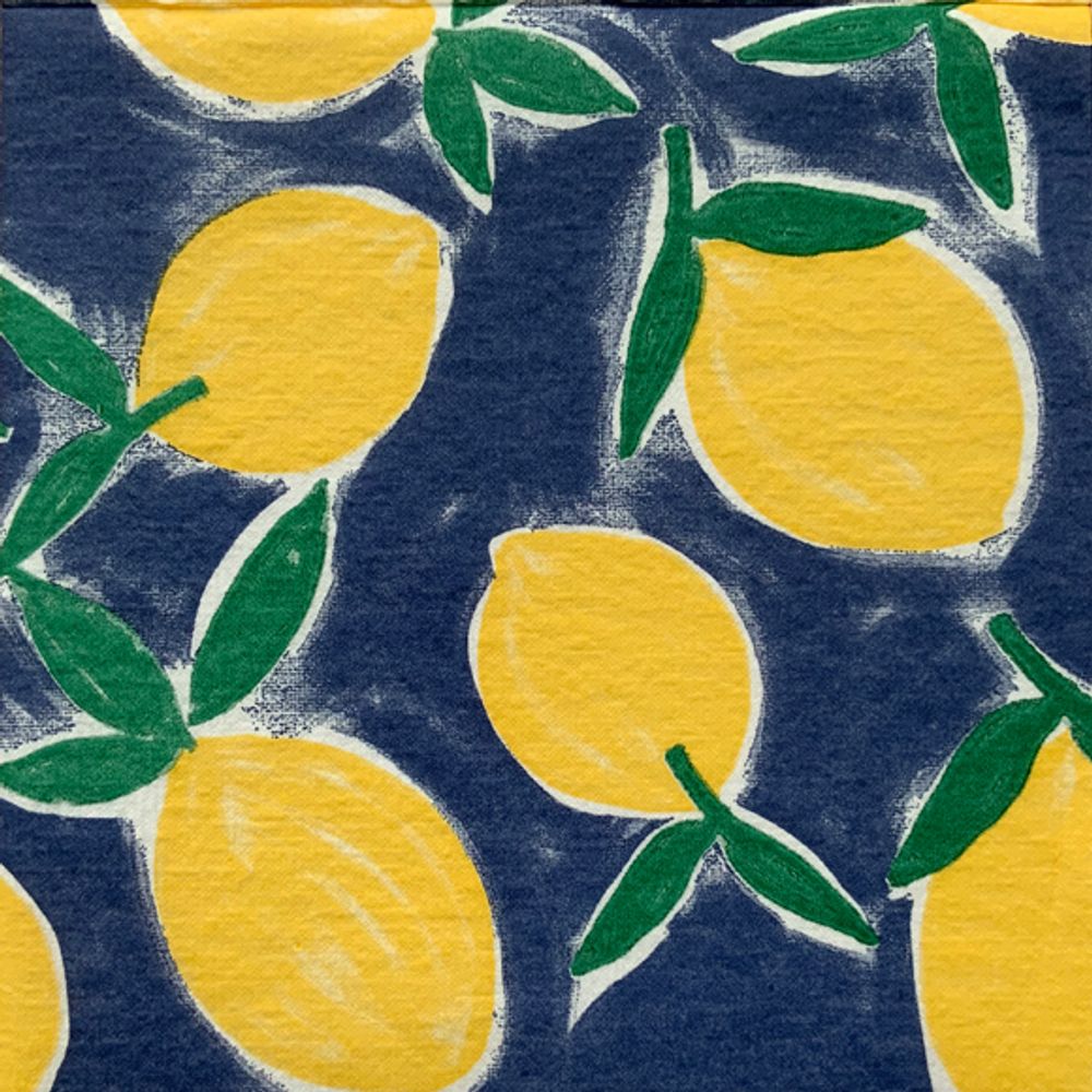 Decorative objects - Napkin  Citrus bleu - FRANÇOISE PAVIOT
