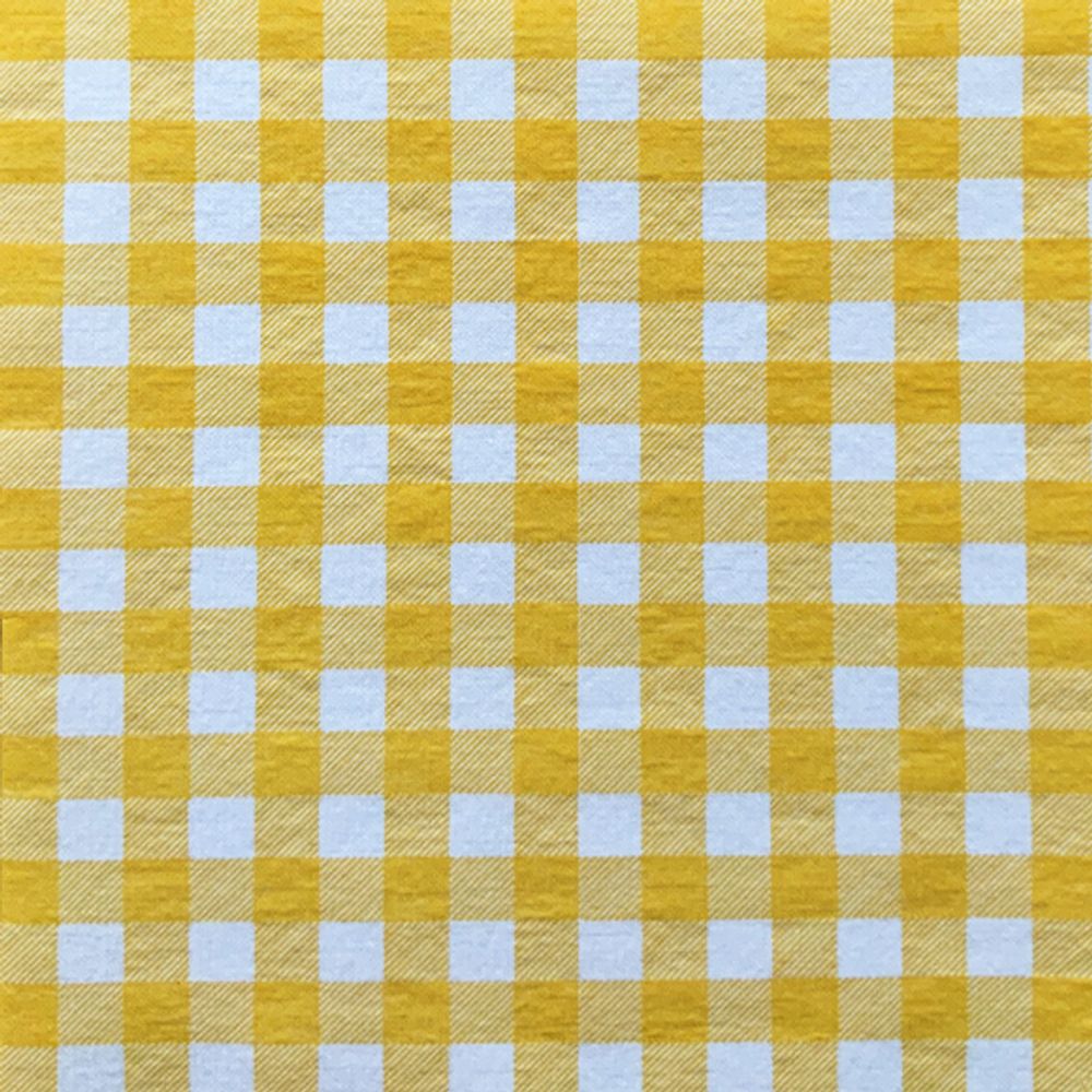 Objets de décoration - Serviette Vichy jaune - FRANÇOISE PAVIOT