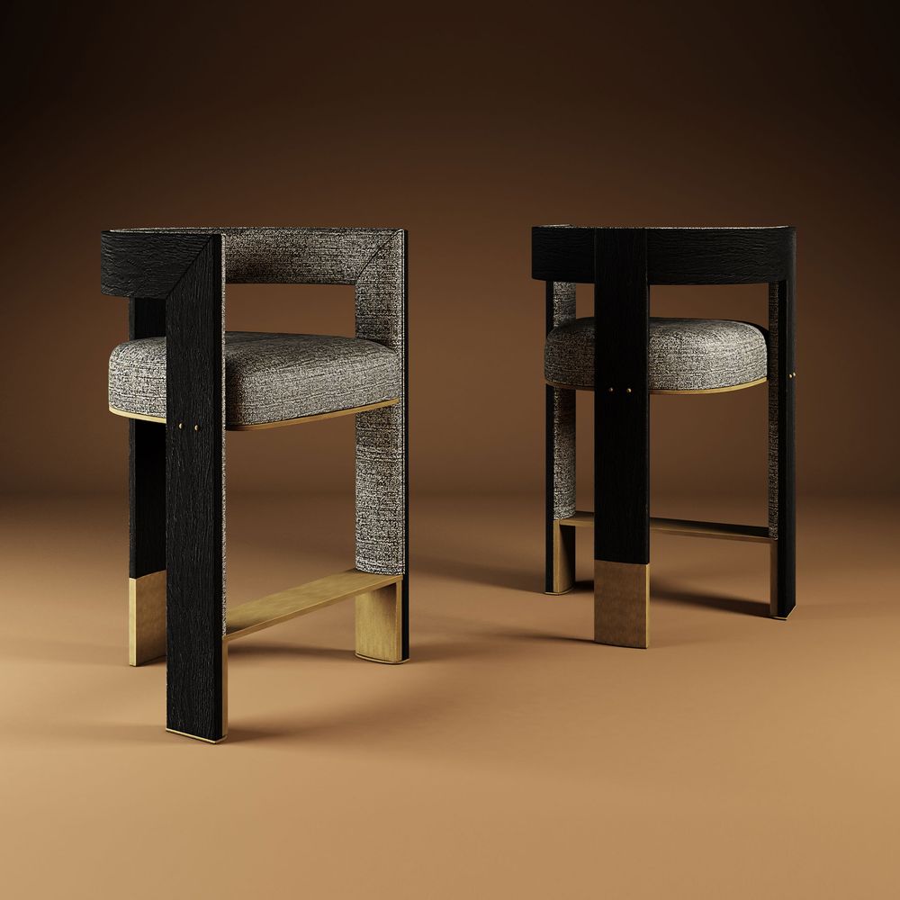 Chairs - Brooklyn Bar Chair - PORUS STUDIO