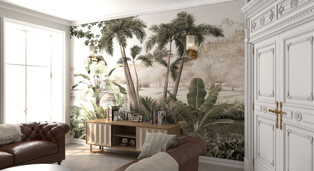Poster - Monsoon Dark Green - APDECORATION