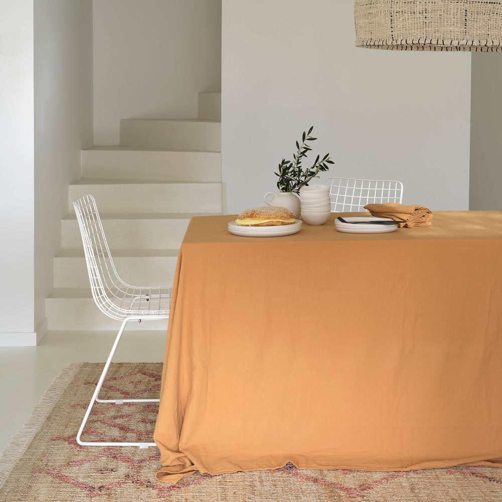 Linge de table textile - Nappe en gaze de coton light épices - MAISON D'ÉTÉ