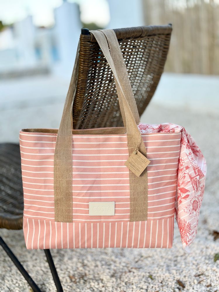 Sacs et cabas - CABAS coton imprimé & jute - ATELIER COSTÀ