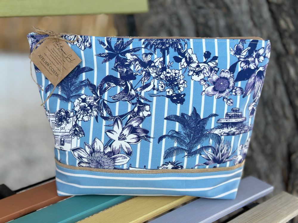 Bags and totes - Pouches\" Menorca\” printed cotton - ATELIER COSTÀ