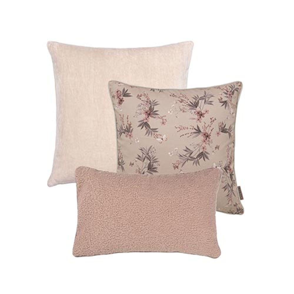 Coussins textile - Coussins : rose tendre, rose et jaune - COZY LIVING COPENHAGEN