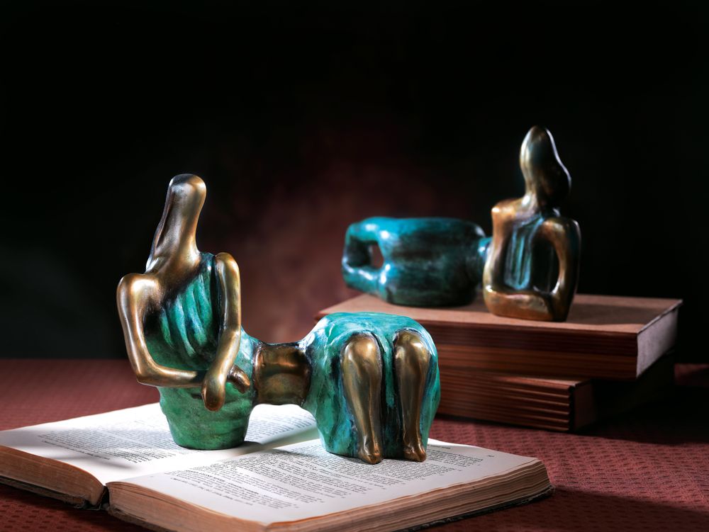 Sculptures, statuettes et miniatures - La sculpture en bronze de la lune brillante - GALLERY CHUAN