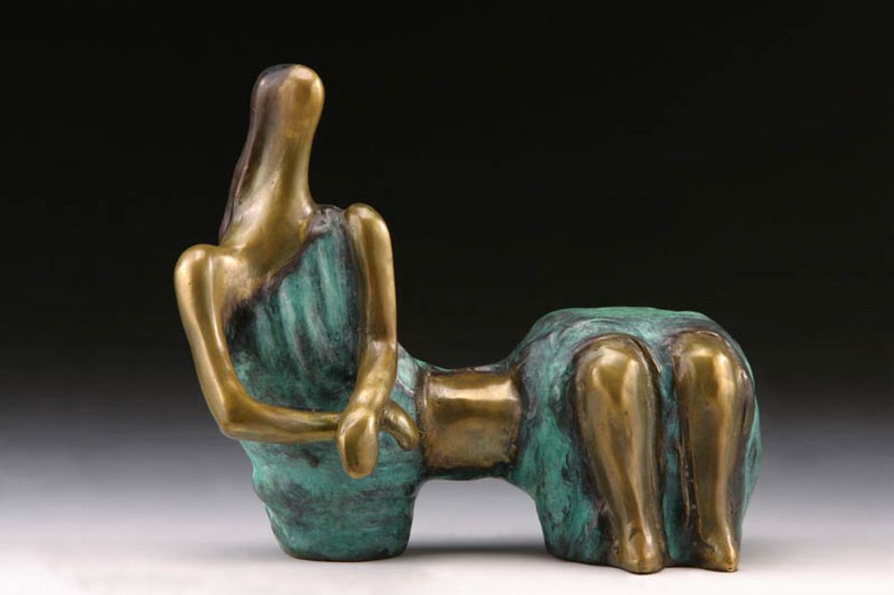 Sculptures, statuettes et miniatures - La sculpture en bronze de la lune brillante - GALLERY CHUAN