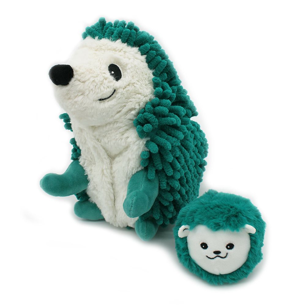 Peluches - Piktou le hérisson maman bébé Rouge Betterave - DEGLINGOS