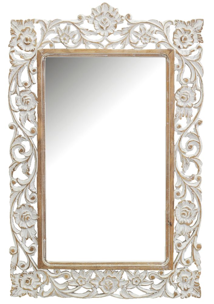 Mirrors - Mirror carved in mango wood - AUBRY GASPARD