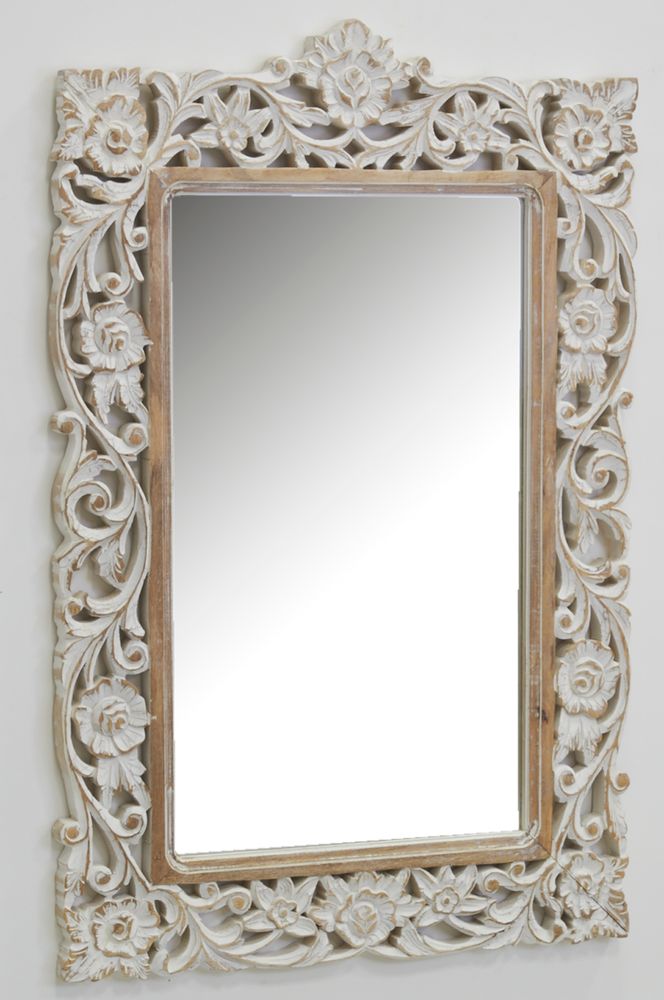 Mirrors - Mirror carved in mango wood - AUBRY GASPARD