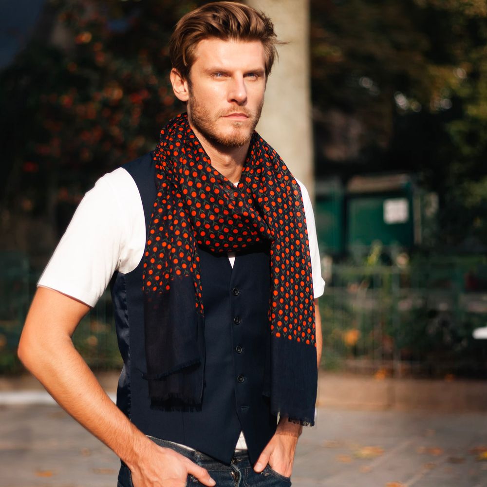 Foulards et écharpes - FOULARD HOMME SIKKIM COTON BIO - AV08 PARIS