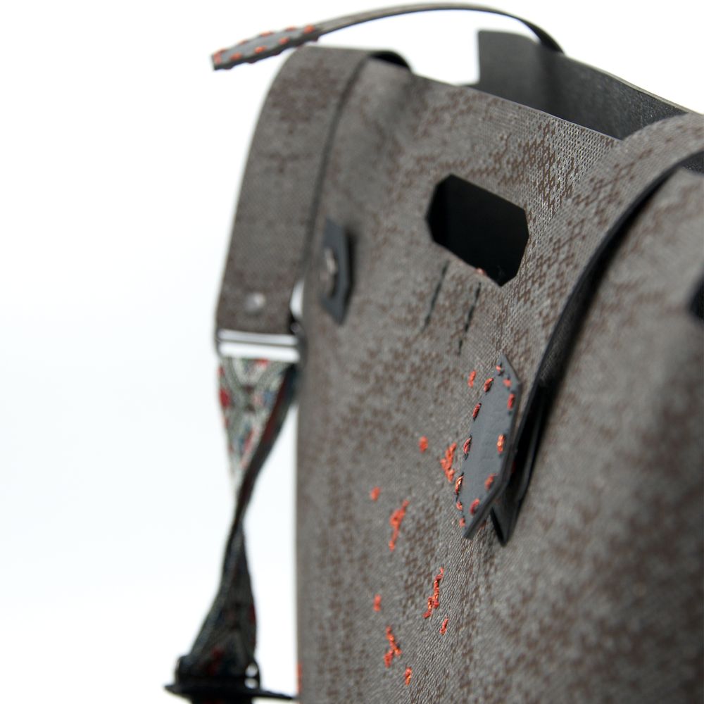 Homewear - sac en cuir recyclé/ BigBusyB -CopperFlower- Edition - COMBBAGS