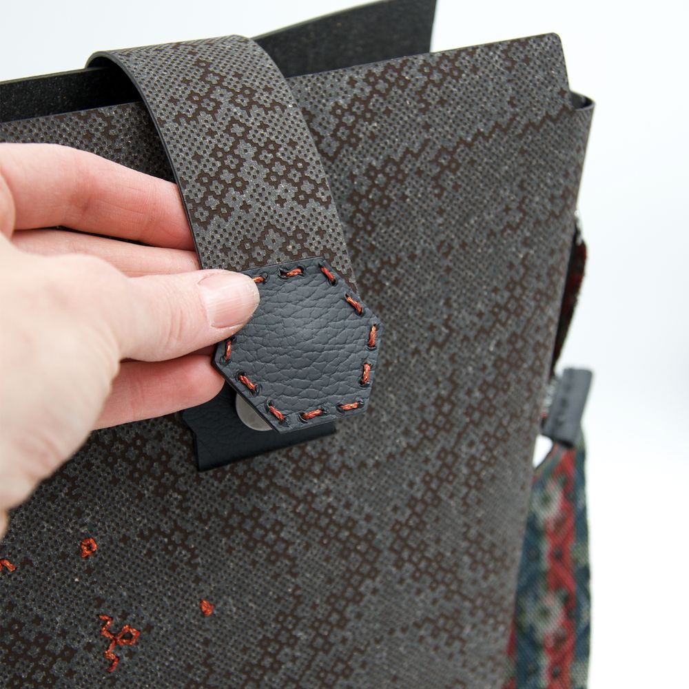 Homewear - sac en cuir recyclé/ BigBusyB -CopperFlower- Edition - COMBBAGS
