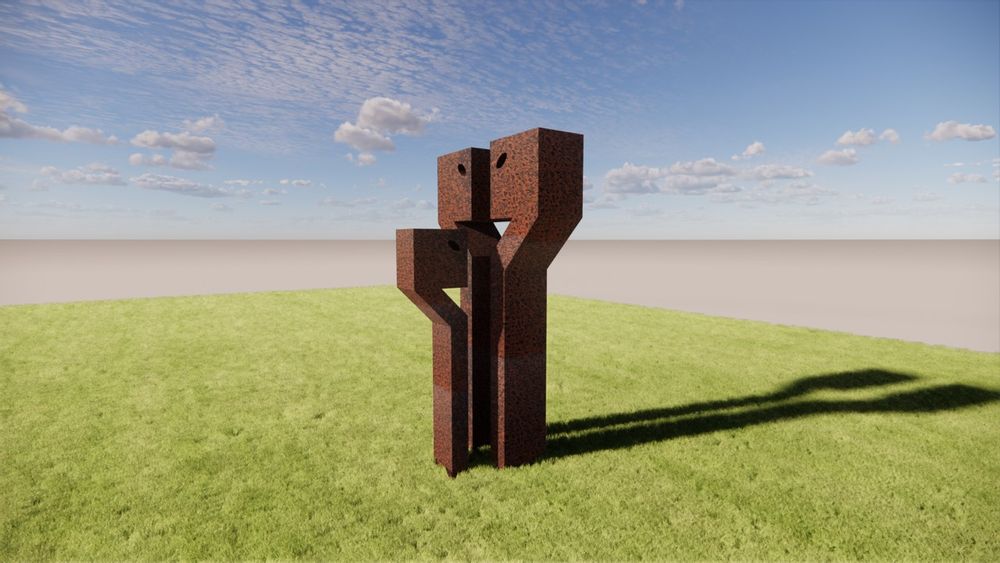 Sculptures, statuettes and miniatures - Monumental sculpture couple child - RECYCLAGE DESIGN RÉANIMATEUR D'OBJETS R & D
