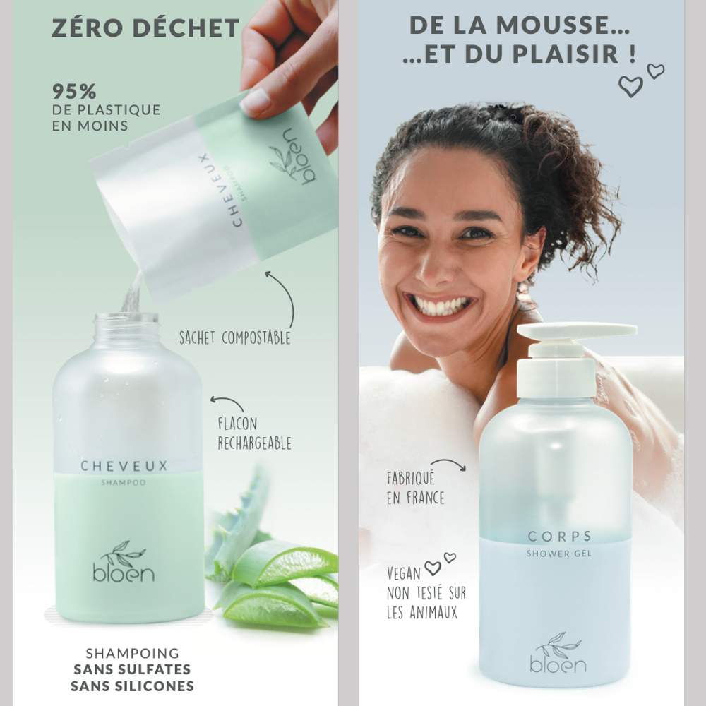 Cosmétiques - Shampoing BLOEN Eco responsable - Zéro déchet - Ecologique - BLOEN